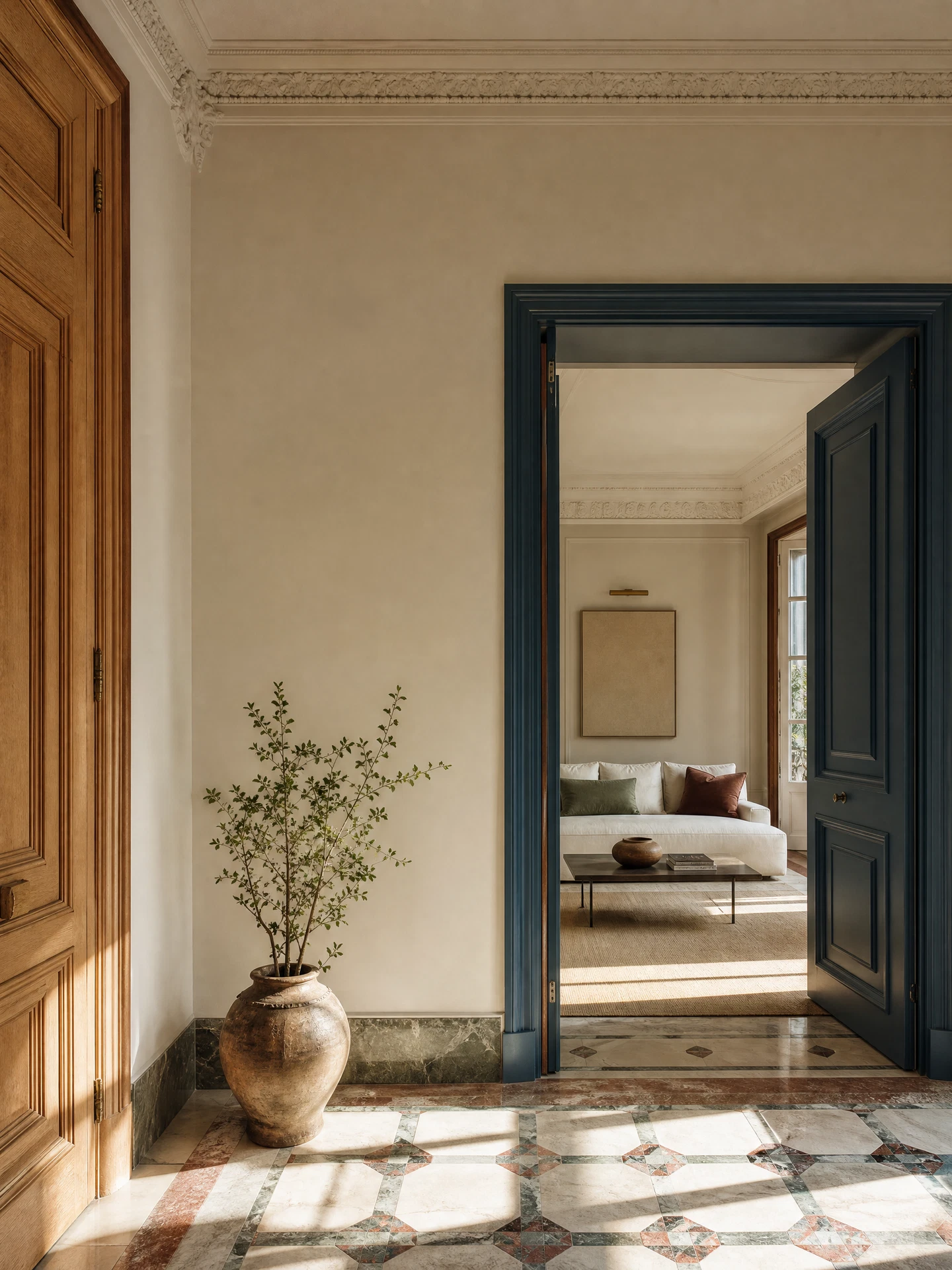 Interior residencial restaurado en Madrid